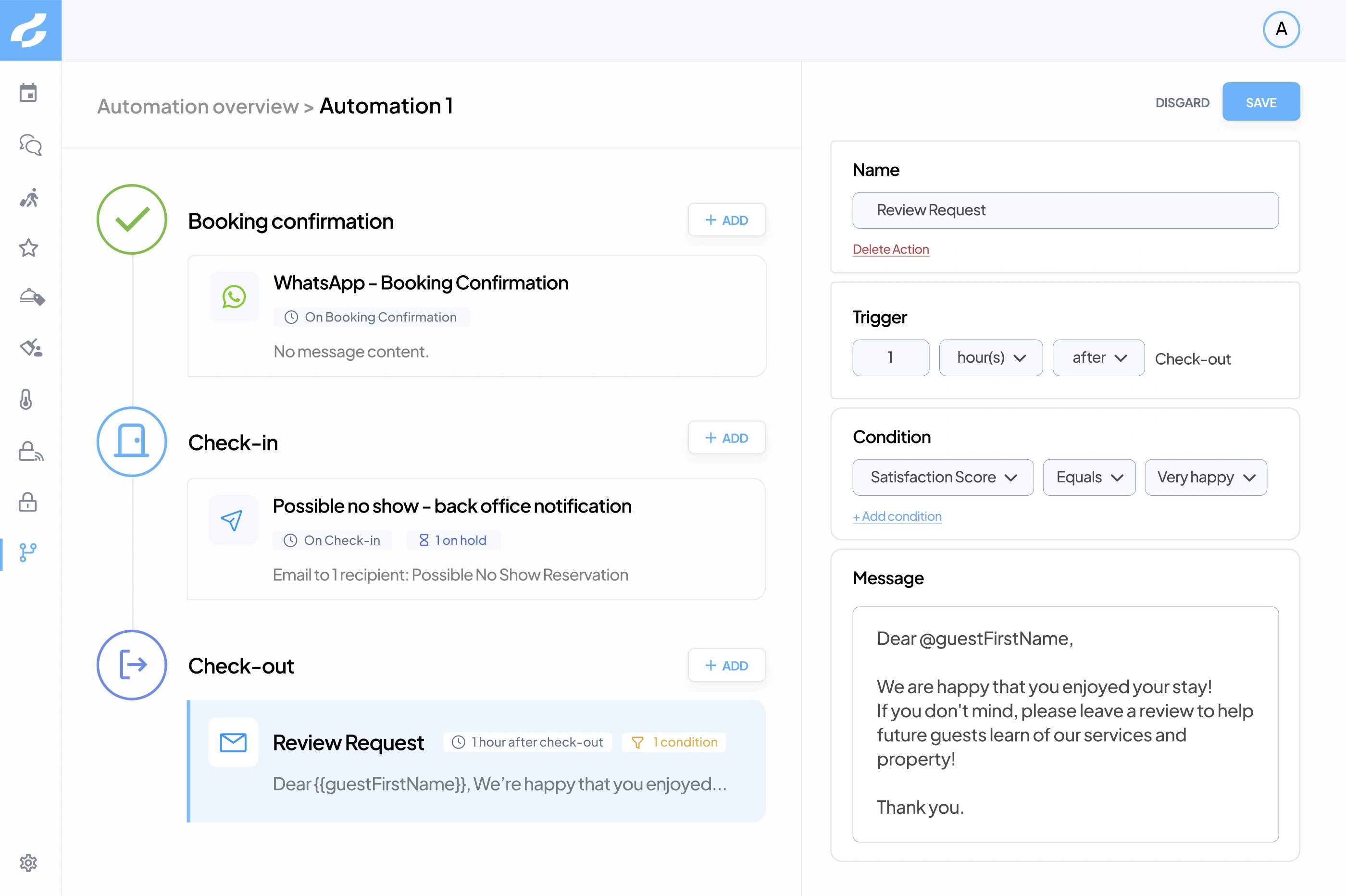 Automations interface preview