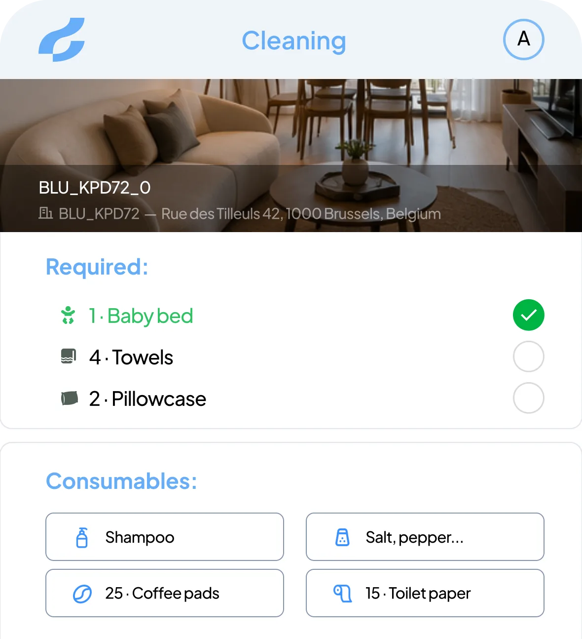 Team setup feature screenshot